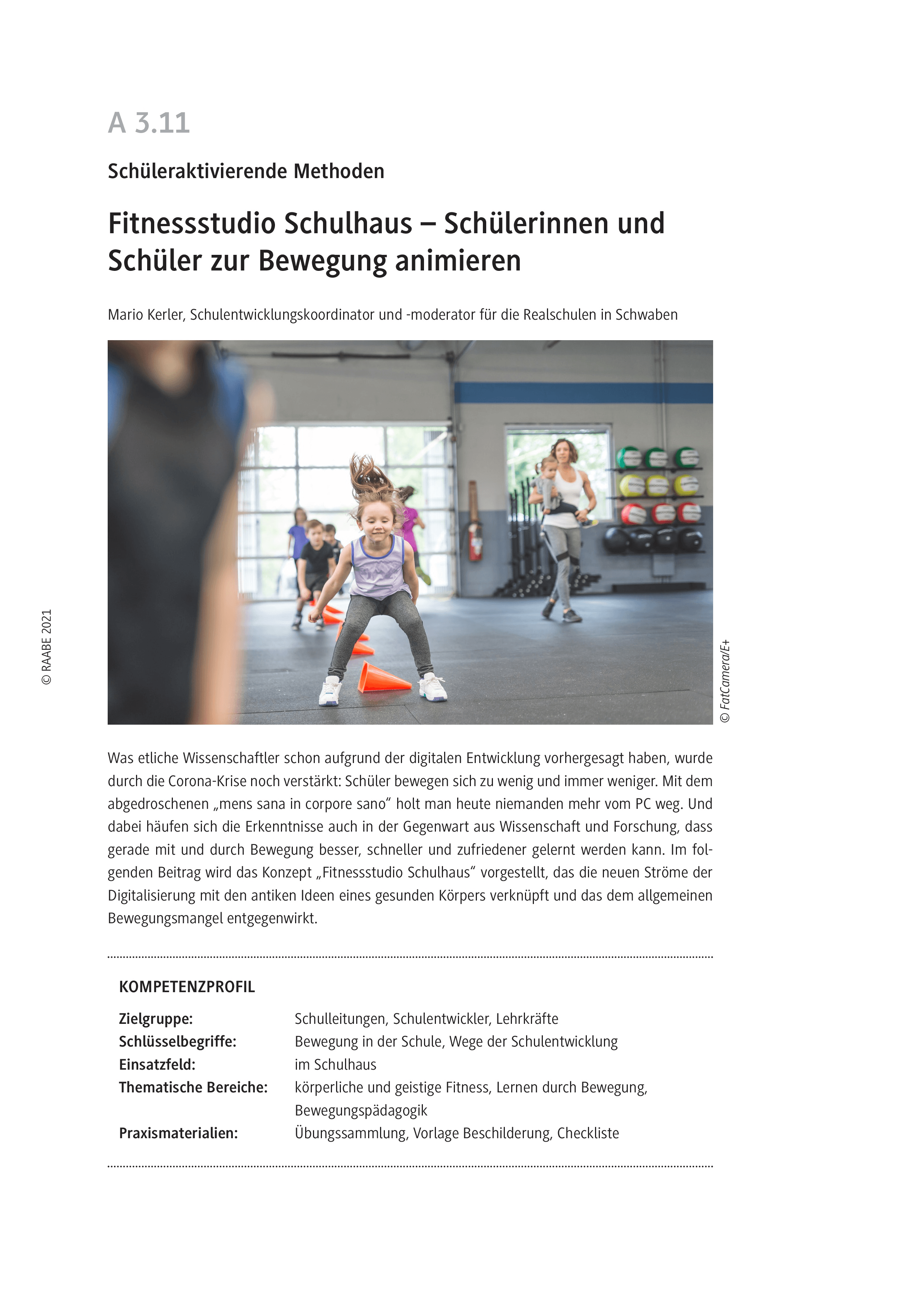 Fitnessstudio Schulhaus