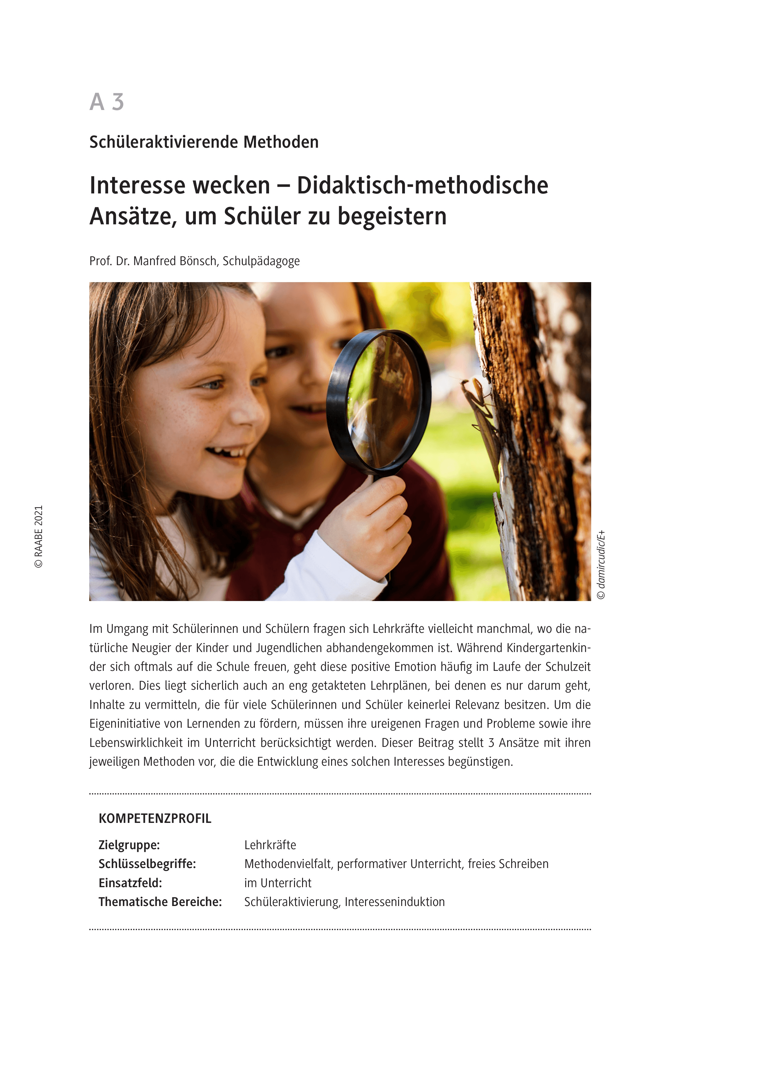 Interesse wecken