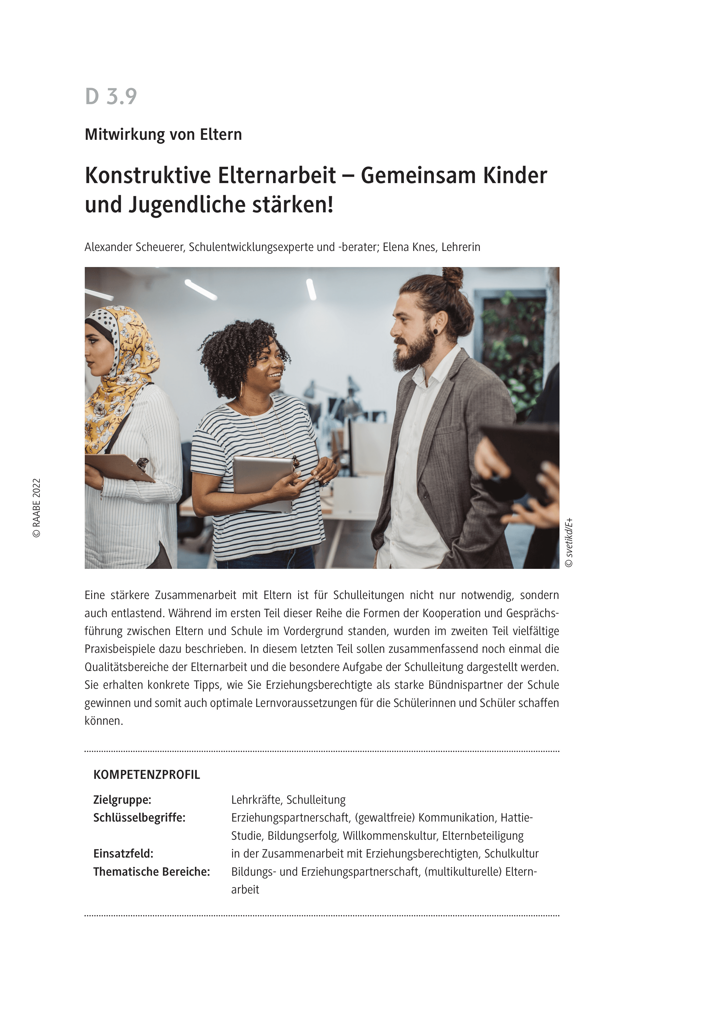 Konstruktive Elternarbeit