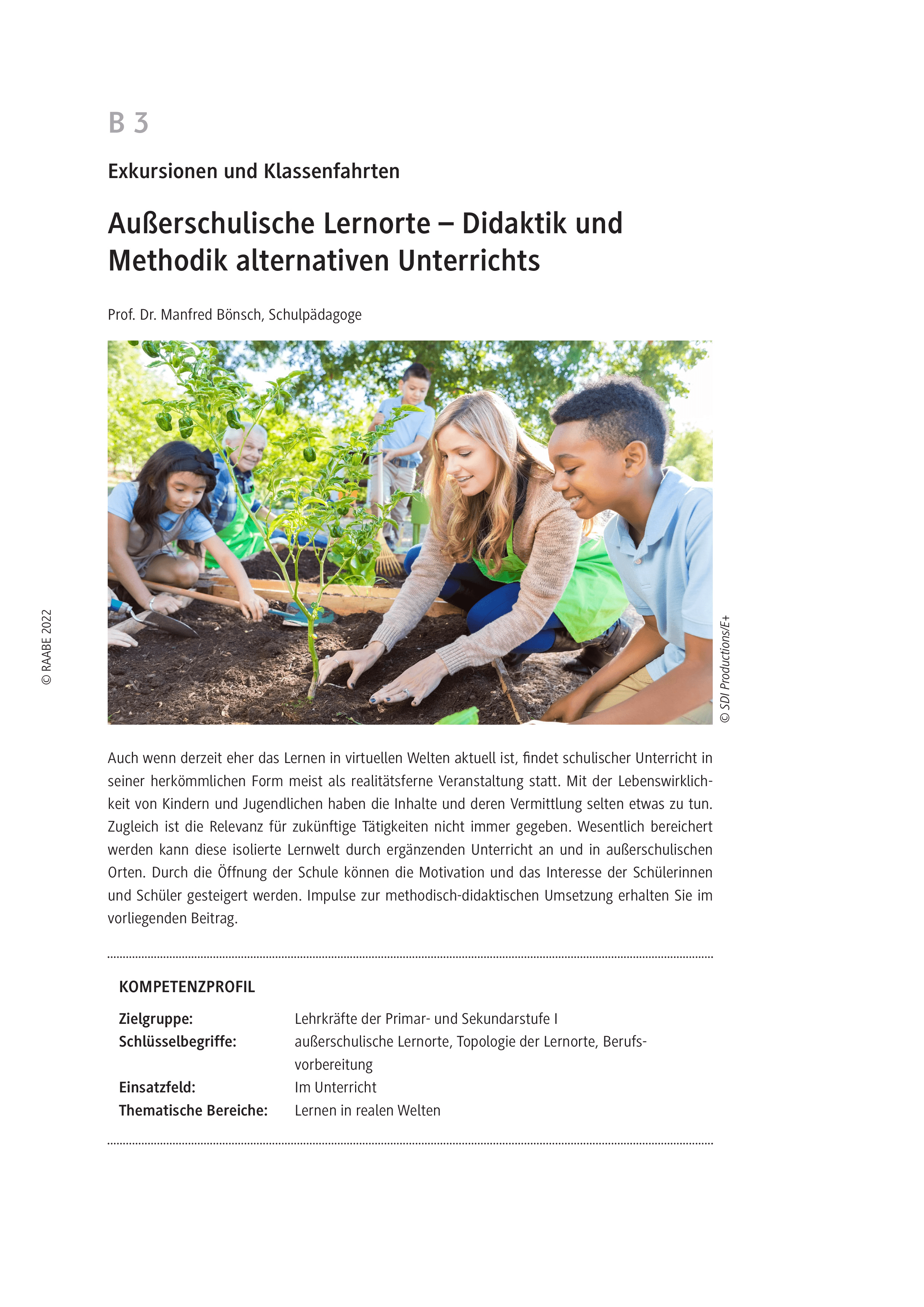 Außerschulische Lernorte