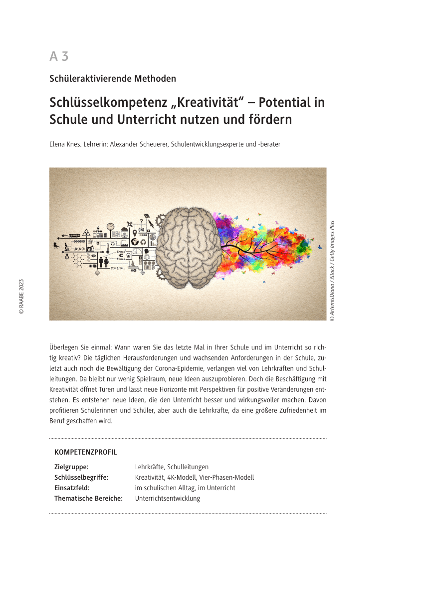Schlüsselkompetenz "Kreativität"