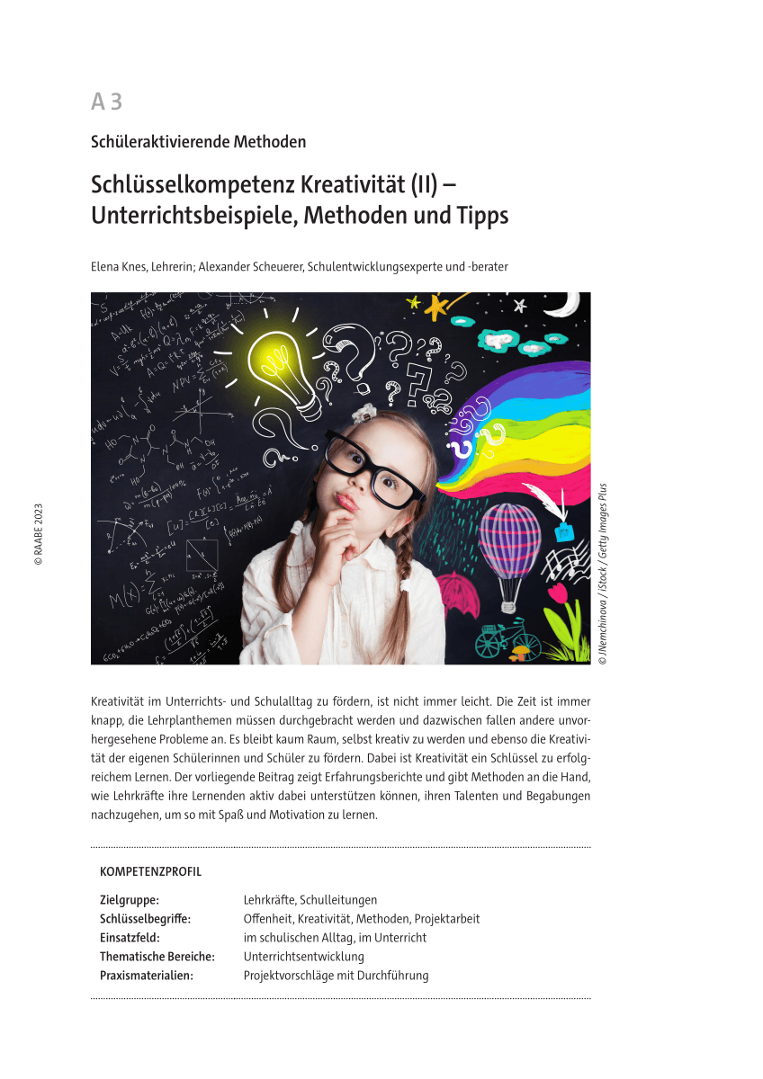 Schlüsselkompetenz Kreativität (II)