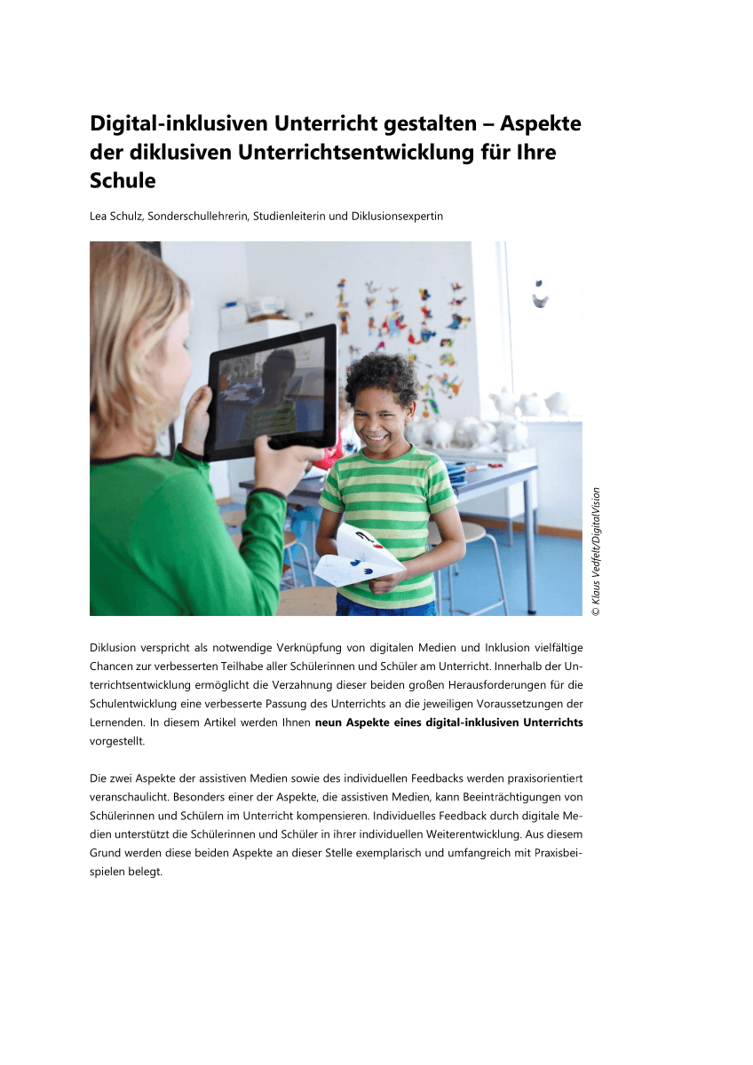 Digitalisierung an Schulen als Innovationsmotor - Schule für und mit Zukunft