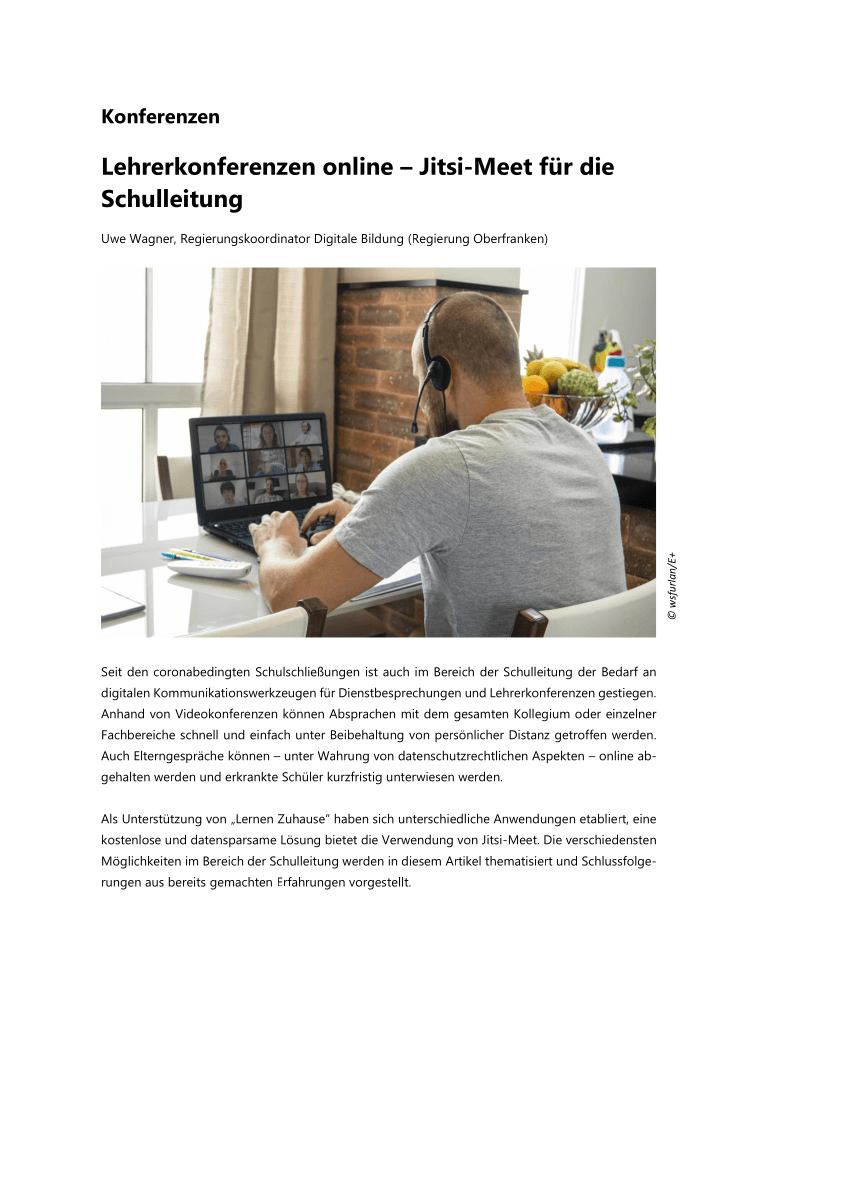 Lehrerkonferenzen online