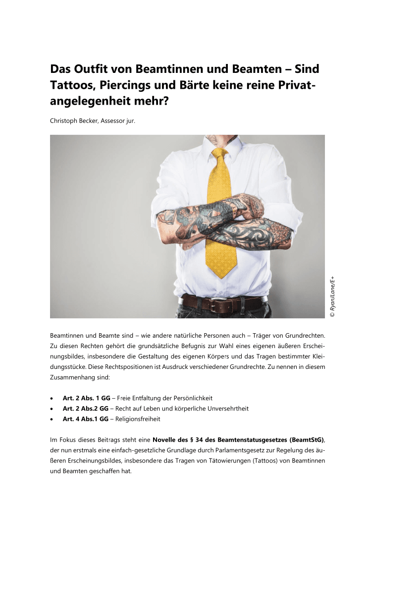 Das Outfit von Beamtinnen und Beamten