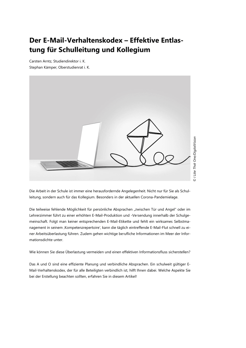 Der E-Mail-Verhaltenskodex