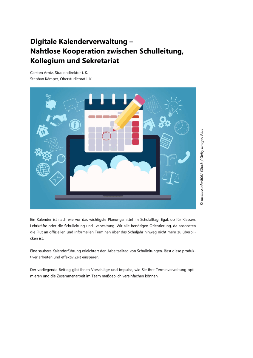 Digitale Kalenderverwaltung