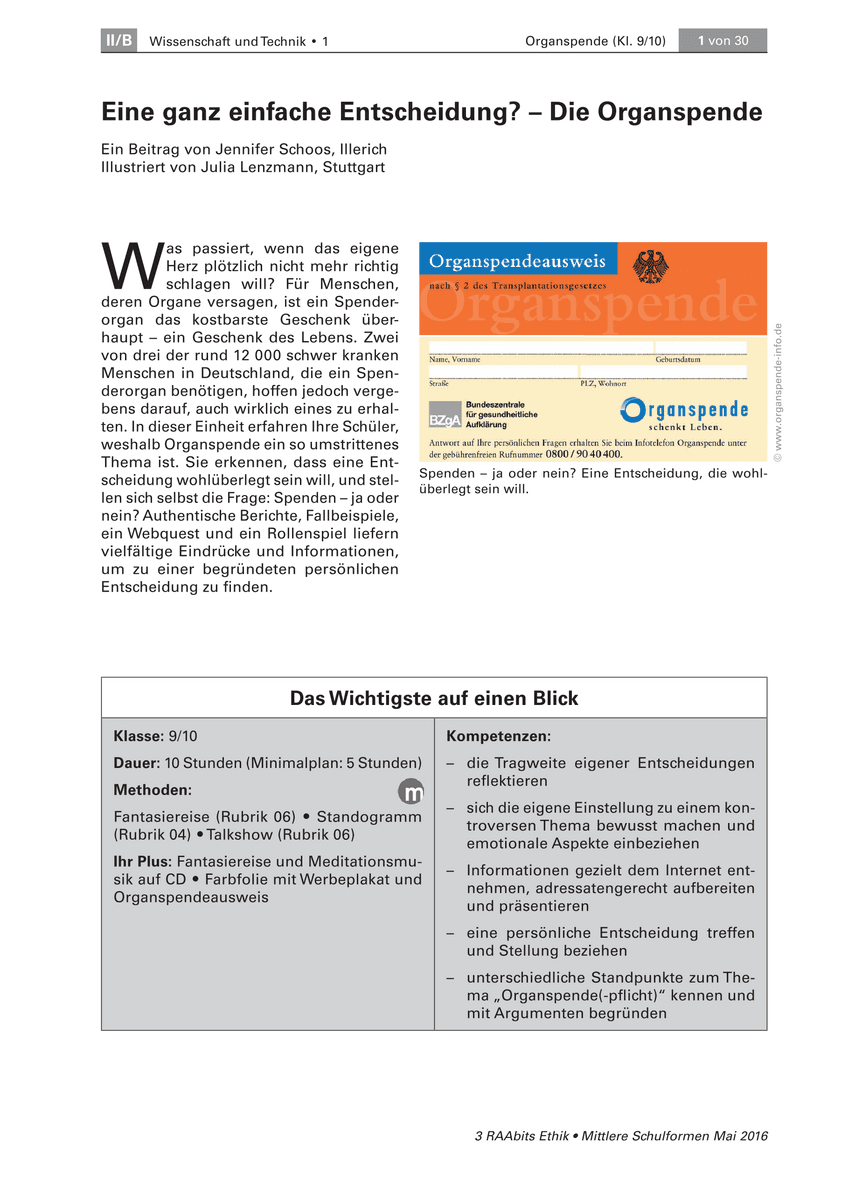 Eine ganz einfache Entscheidung?