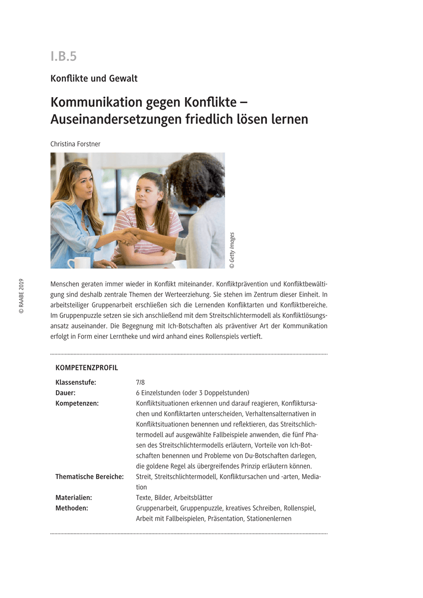 Kommunikation gegen Konflikte