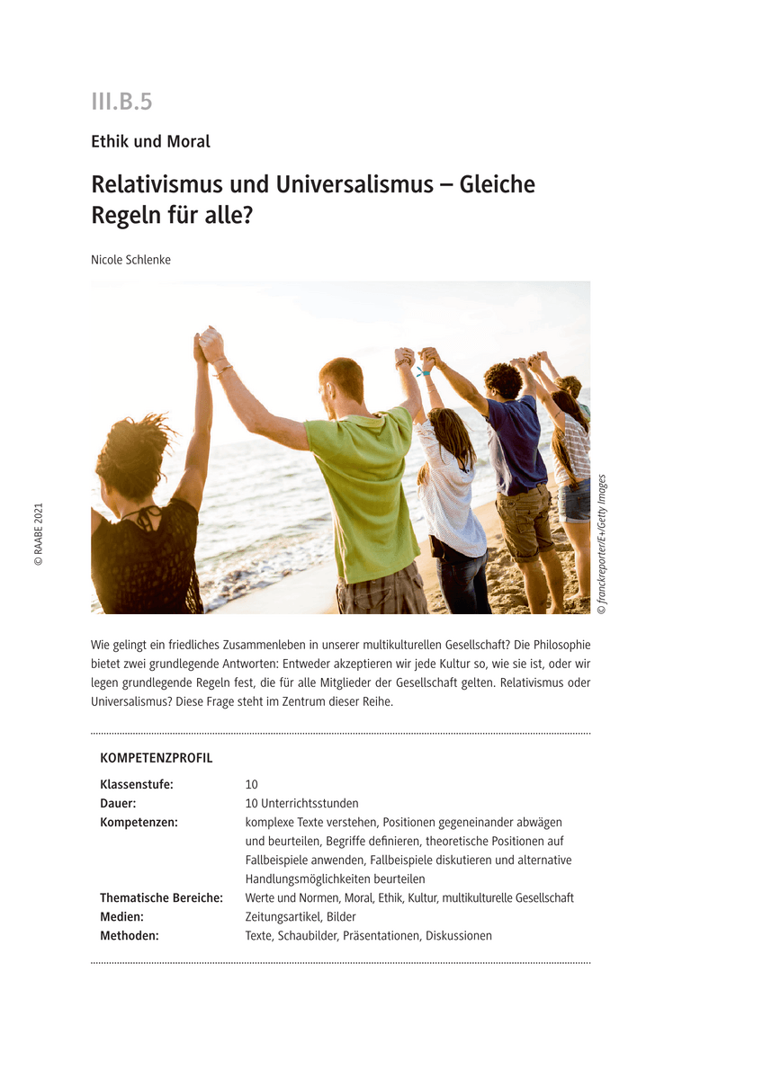 Relativismus und Universalismus