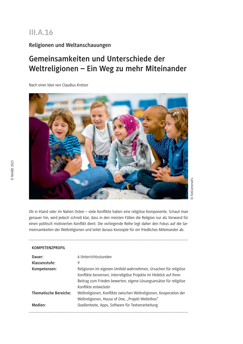 Gemeinsamkeiten und Unterschiede der Weltreligionen