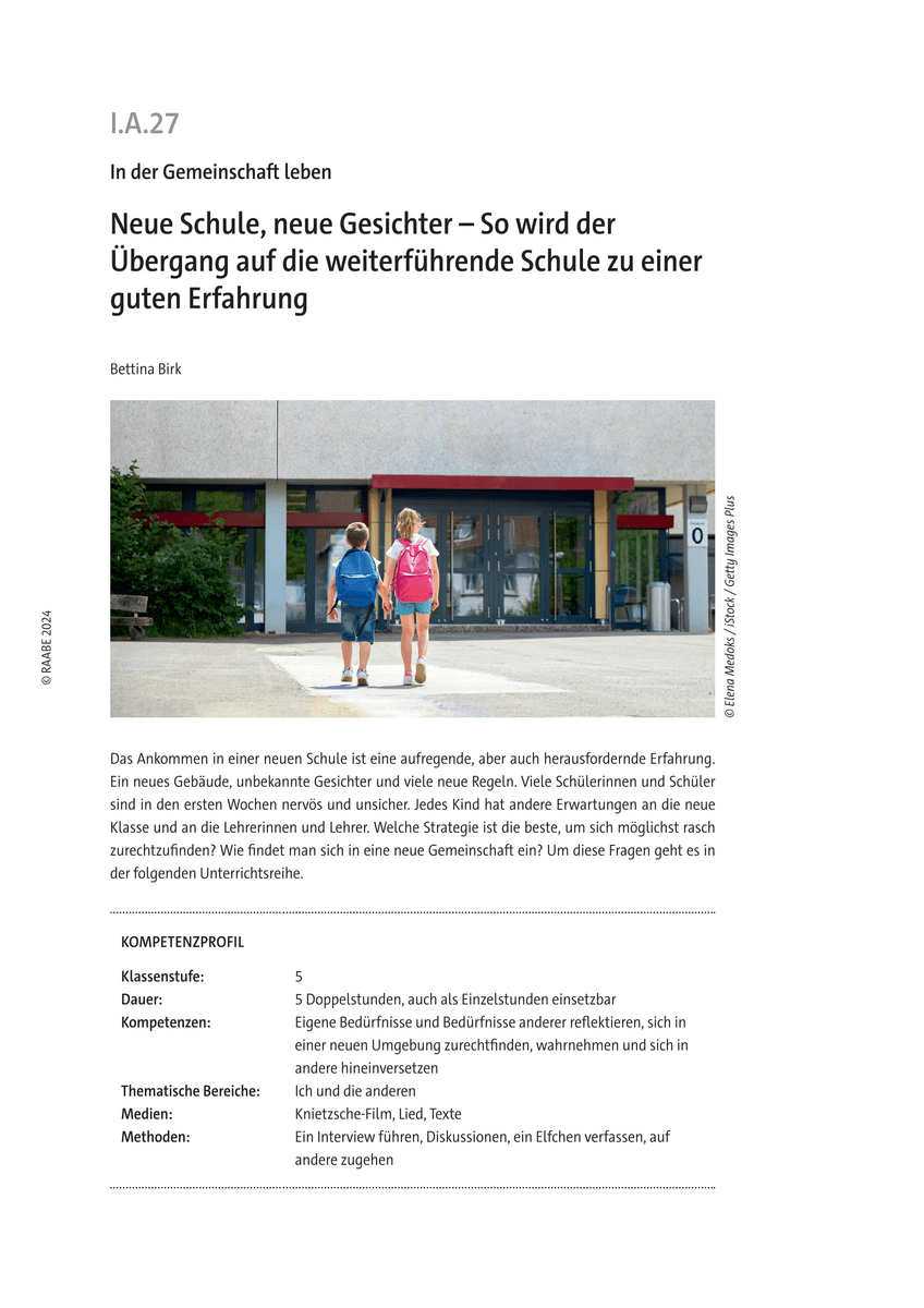 Neue Schule, neue Gesichter