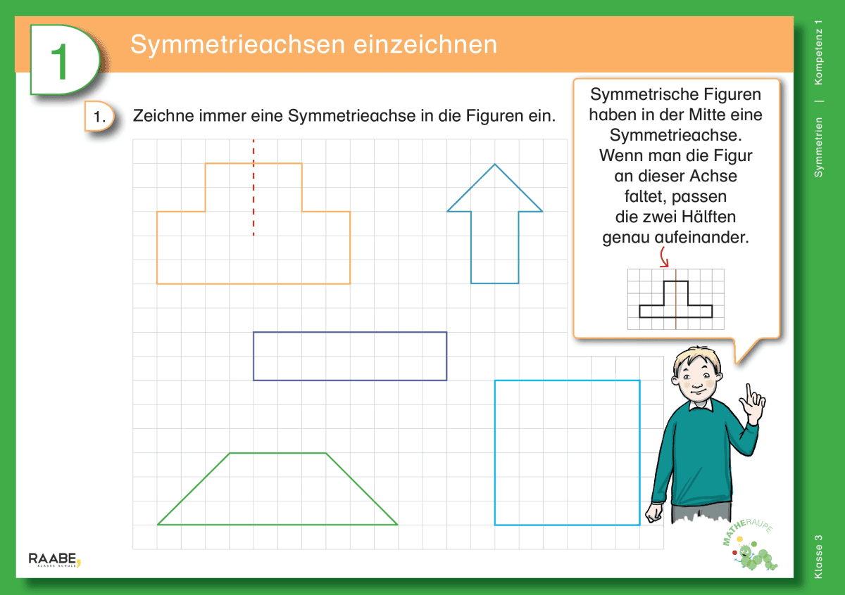 Differenzierte Übungskartei: Symmetrien (Klasse 3)