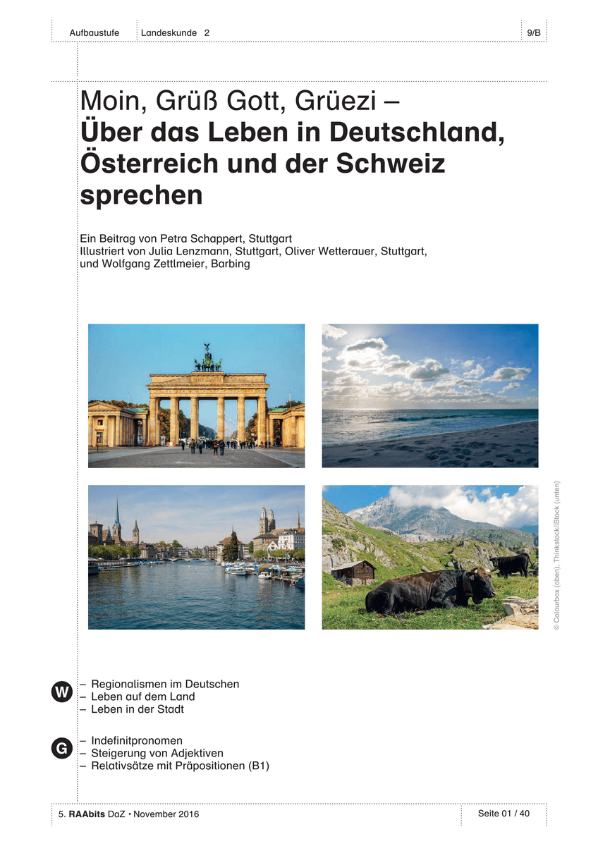 Moin, Grüß Gott, Grüezi