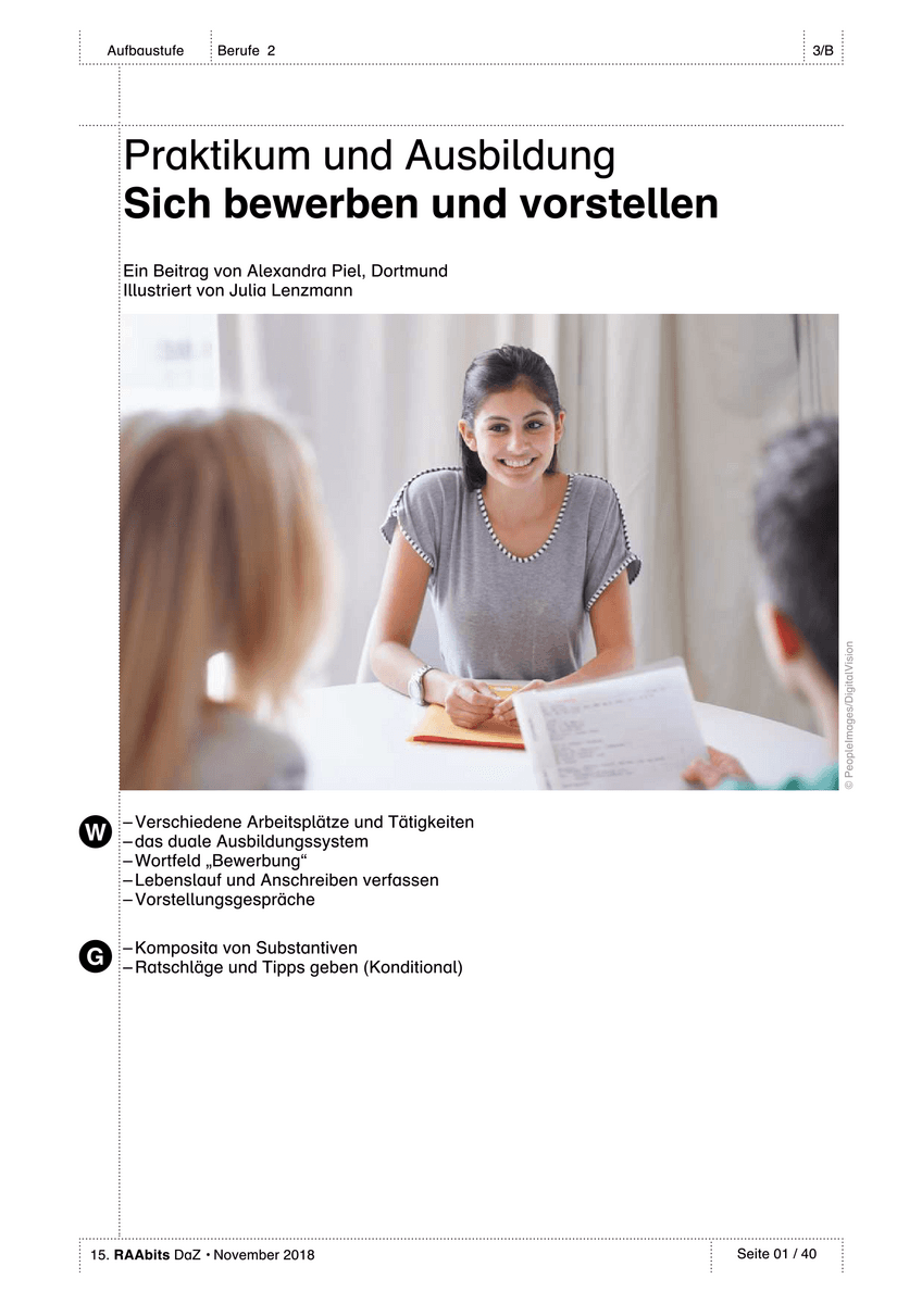 Praktikum und Ausbildung