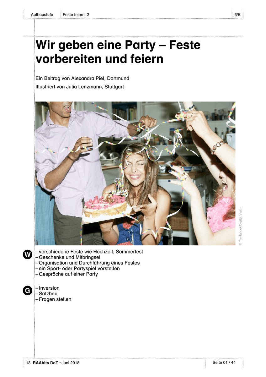 Wir geben eine Party