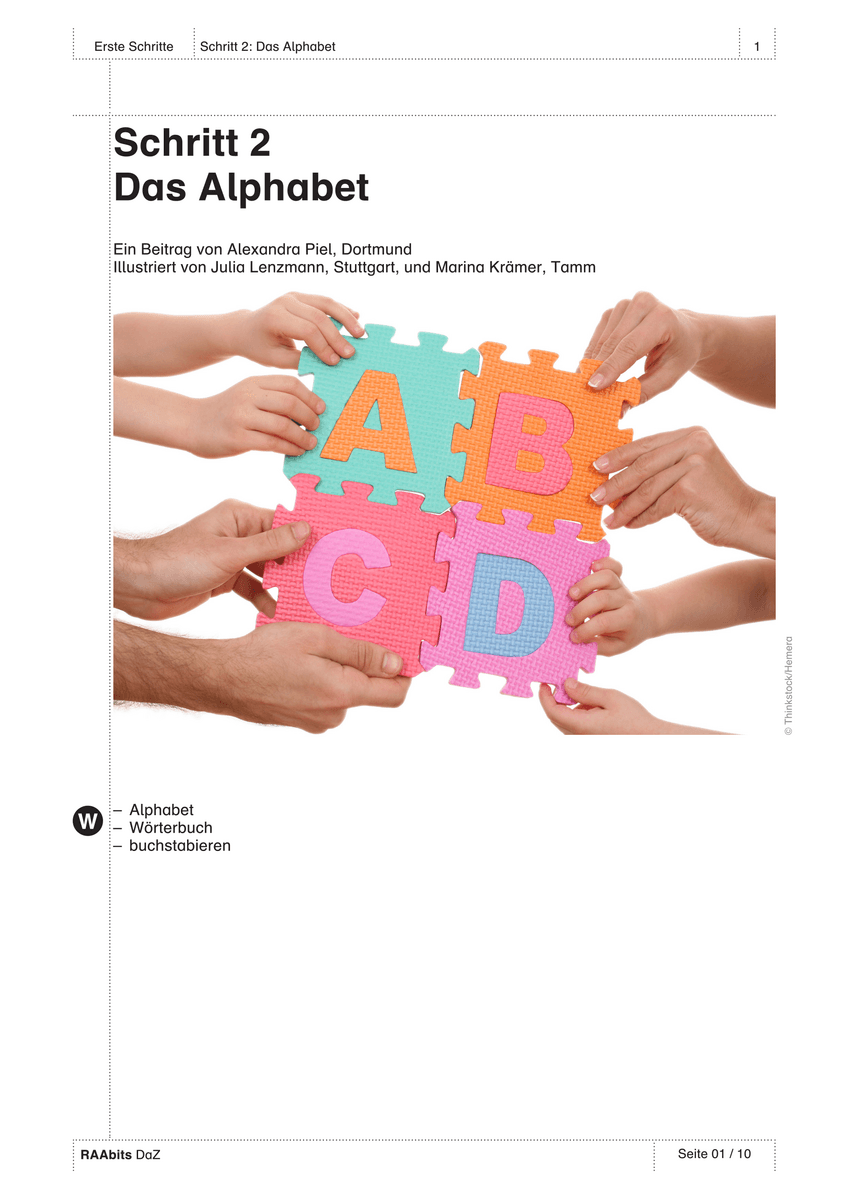 Schritt 2: Das Alphabet