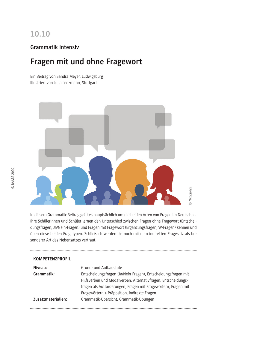 Fragen mit und ohne Fragewort