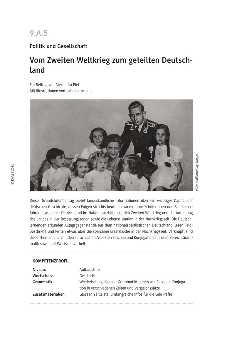 Vom Zweiten Weltkrieg zum geteilten Deutschland