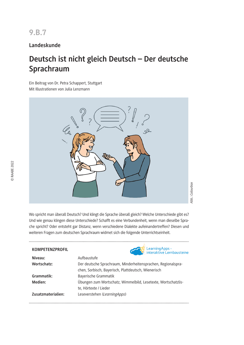Deutsch ist nicht gleich Deutsch