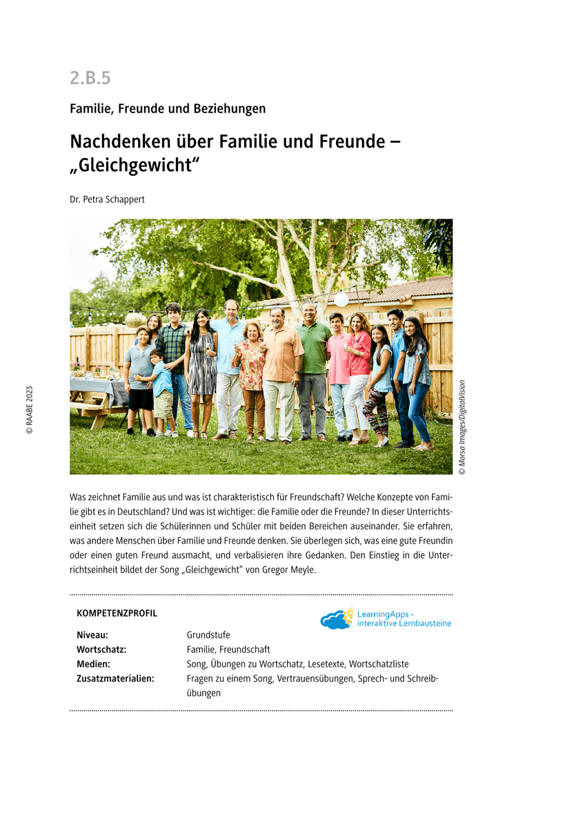 Nachdenken über Familie und Freunde