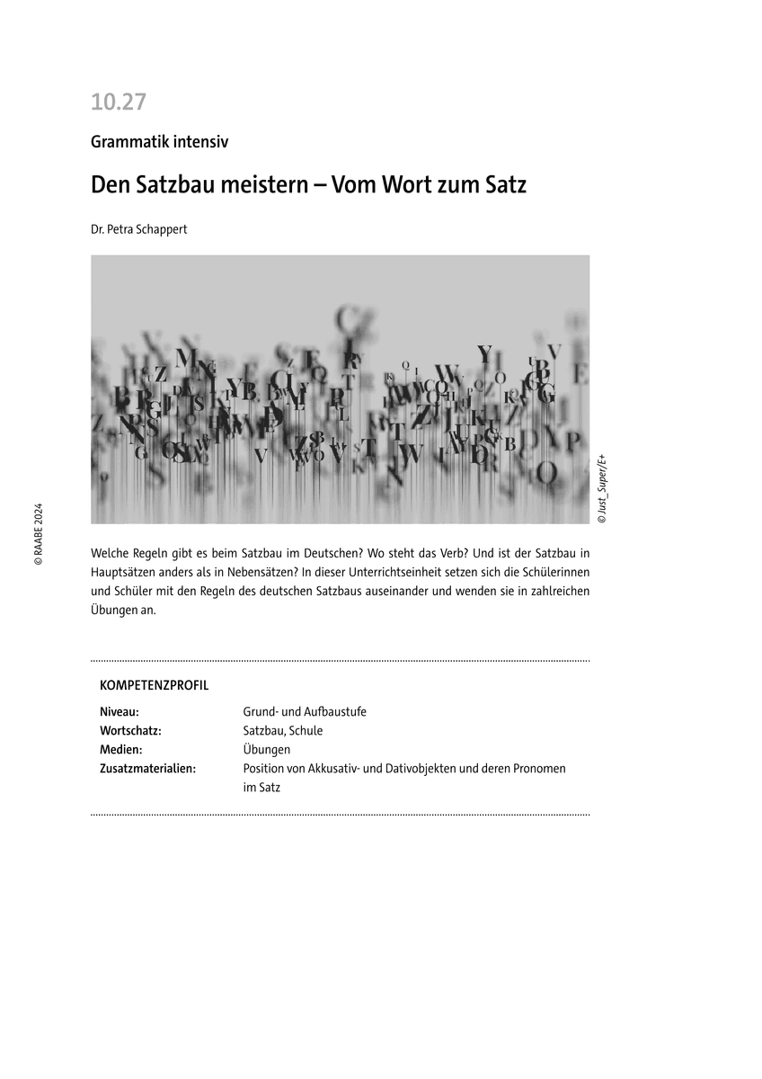Den Satzbau meistern