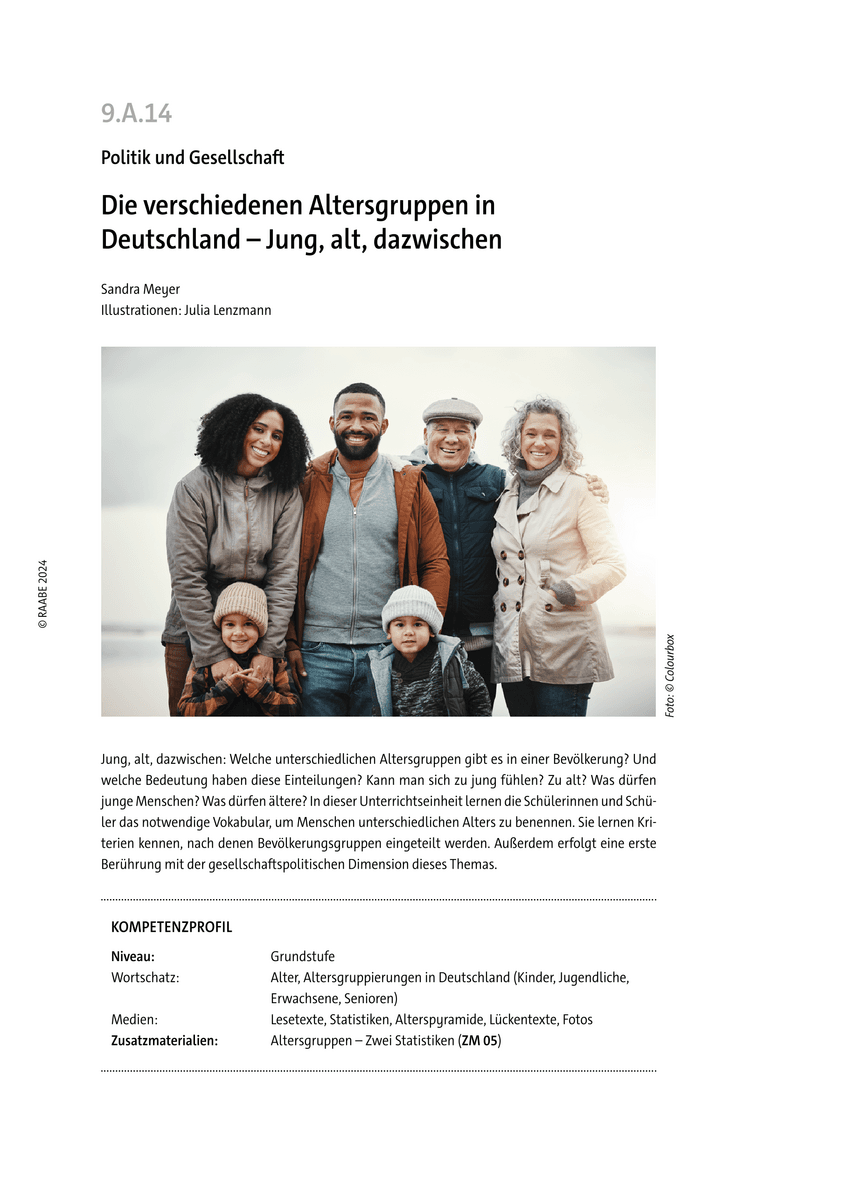 Die verschiedenen Altersgruppen in Deutschland