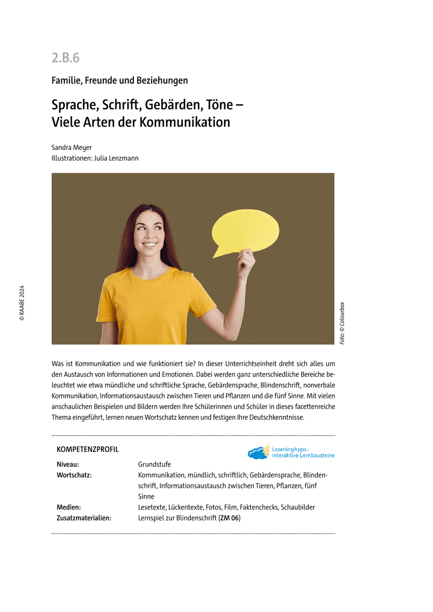 Sprache, Schrift, Gebärden, Töne