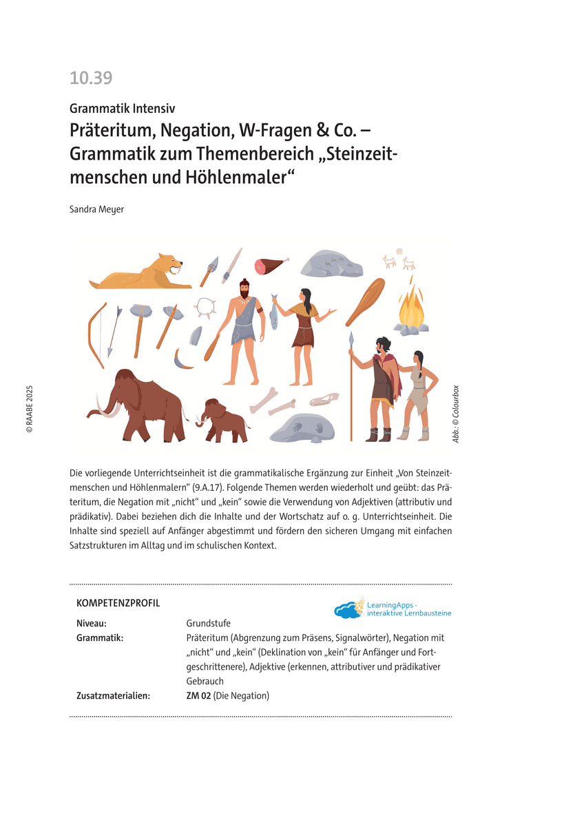 Präteritum, Negation, W-Fragen & Co.