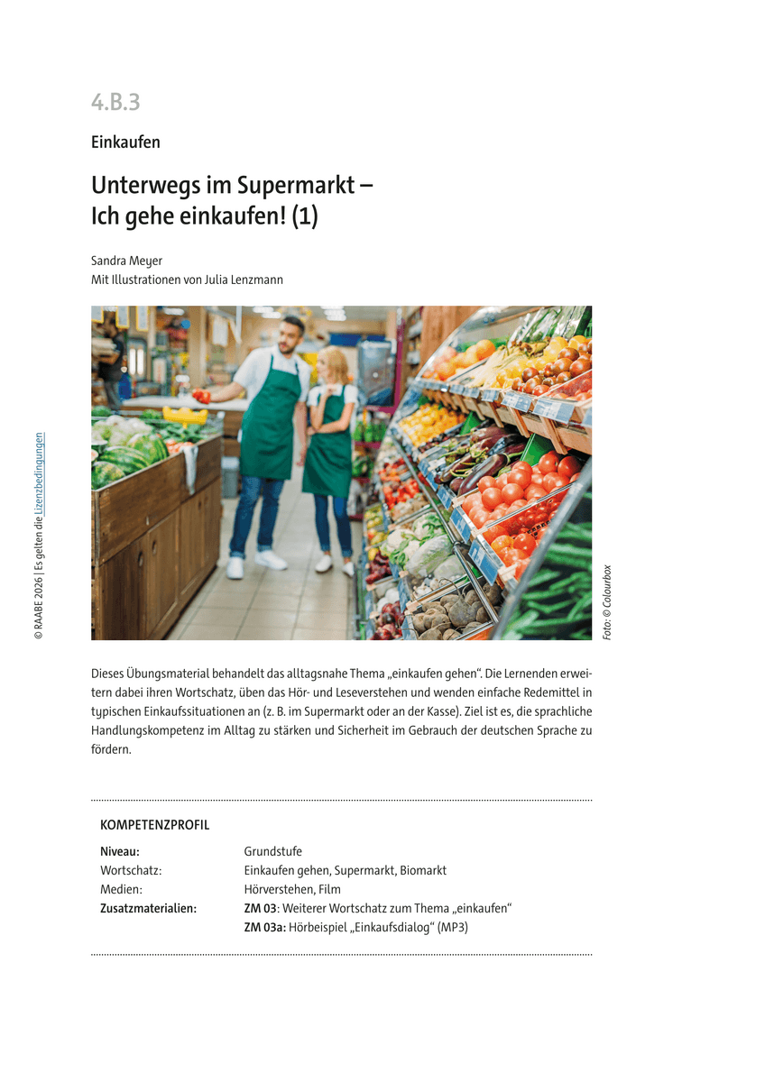 Unterwegs im Supermarkt