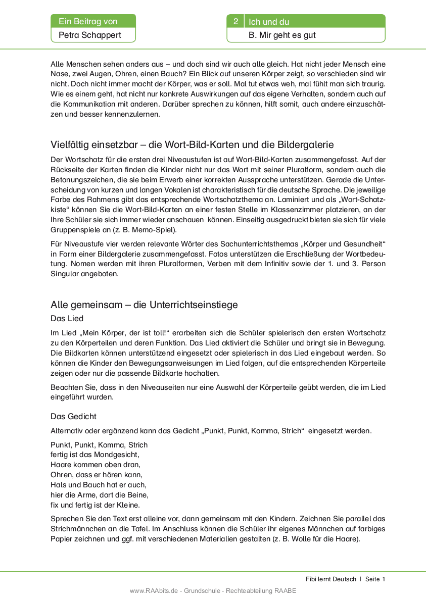 Mir geht es gut