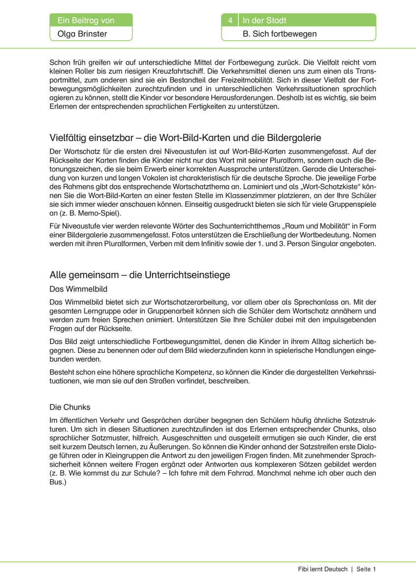 Sich fortbewegen