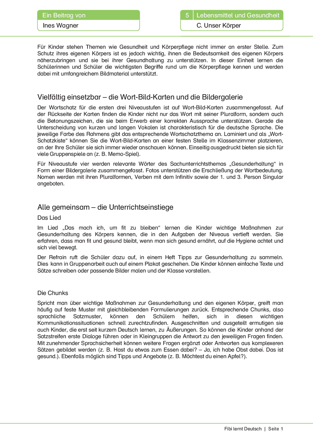 Unser Körper