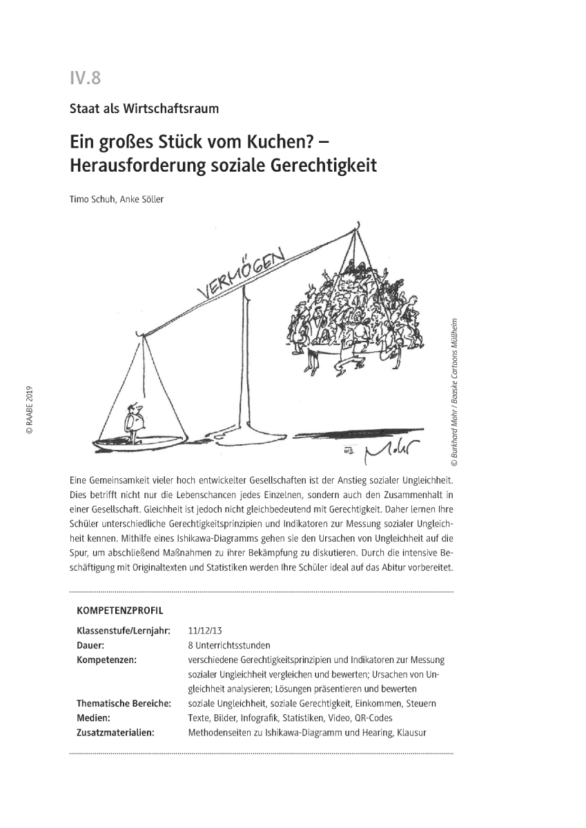 Herausforderung soziale Gerechtigkeit