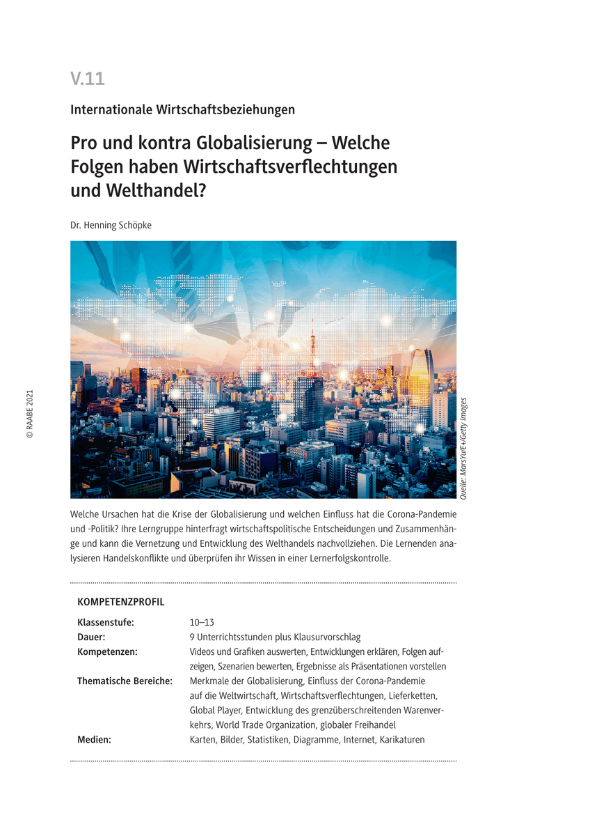 Pro und kontra Globalisierung