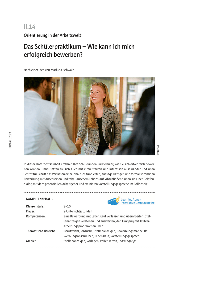 Das Schülerpraktikum