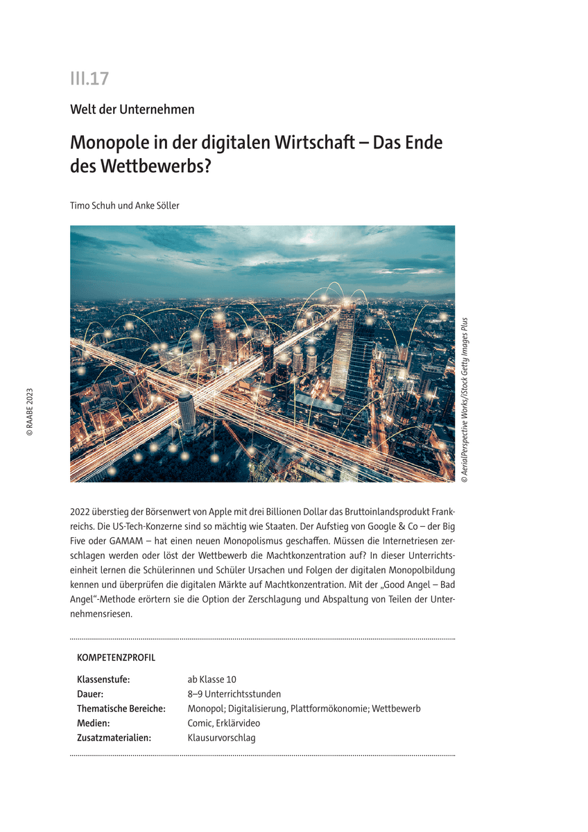 Monopole in der digitalen Wirtschaft