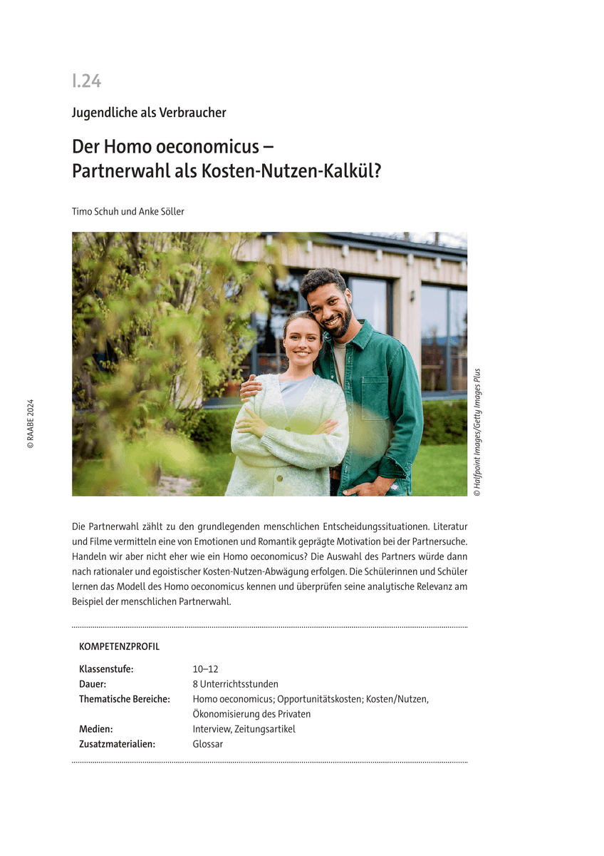 Der Homo oeconomicus