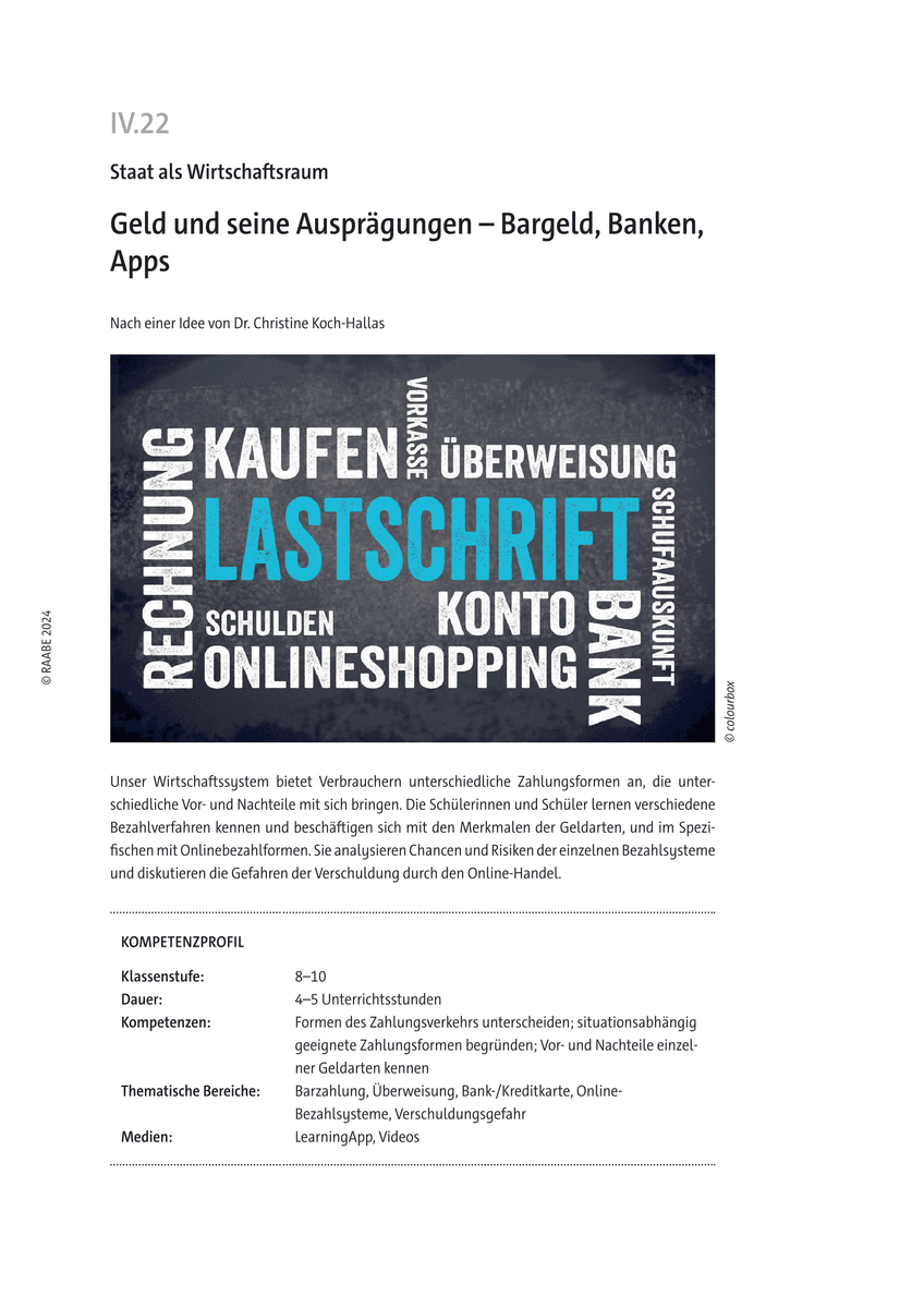 Geld und seine Ausprägungen