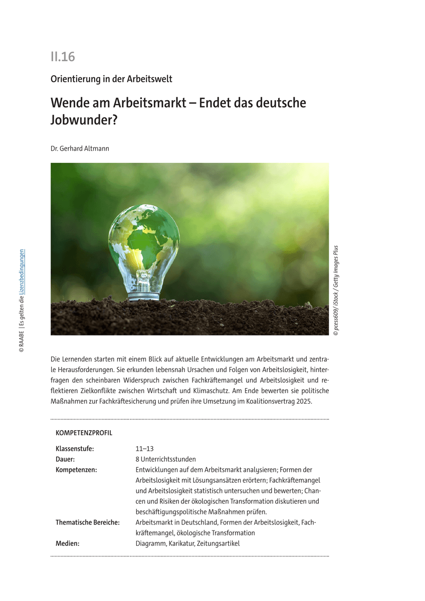 Wende am Arbeitsmarkt