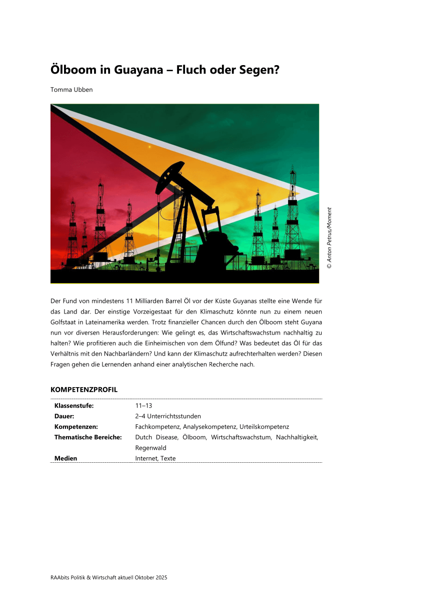 Ölboom in Guayana