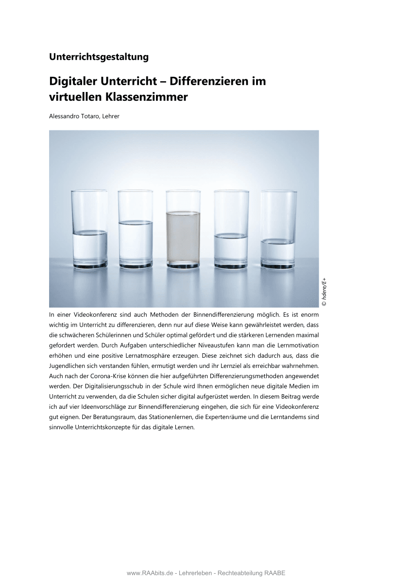 Digitaler Unterricht