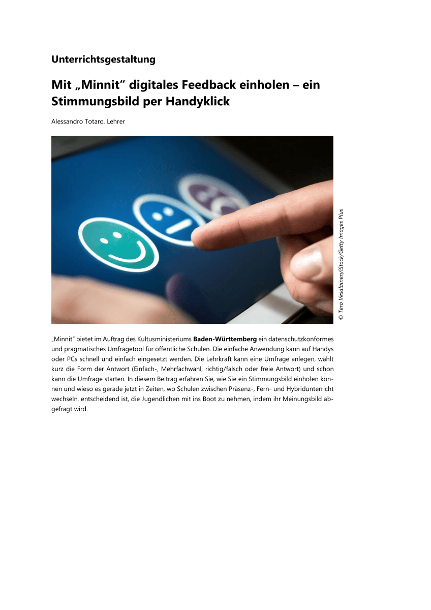Mit "Minnit" digitales Feedback einholen