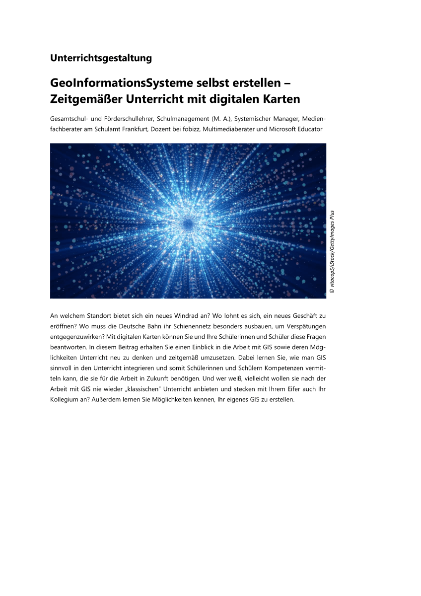 GeoInformationsSysteme selbst erstellen