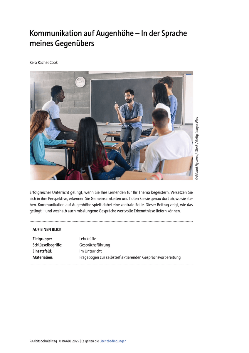 Kommunikation auf Augenhöhe