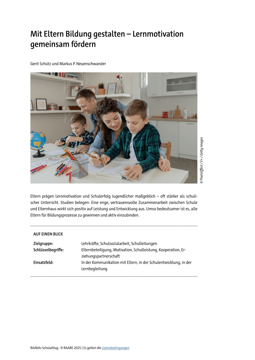 Mit Eltern Bildung gestalten
