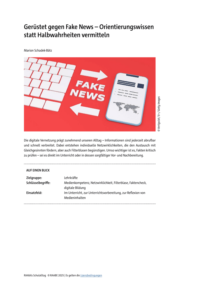 Gerüstet gegen Fake News