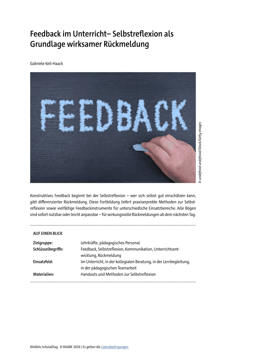 Feedback im Unterricht