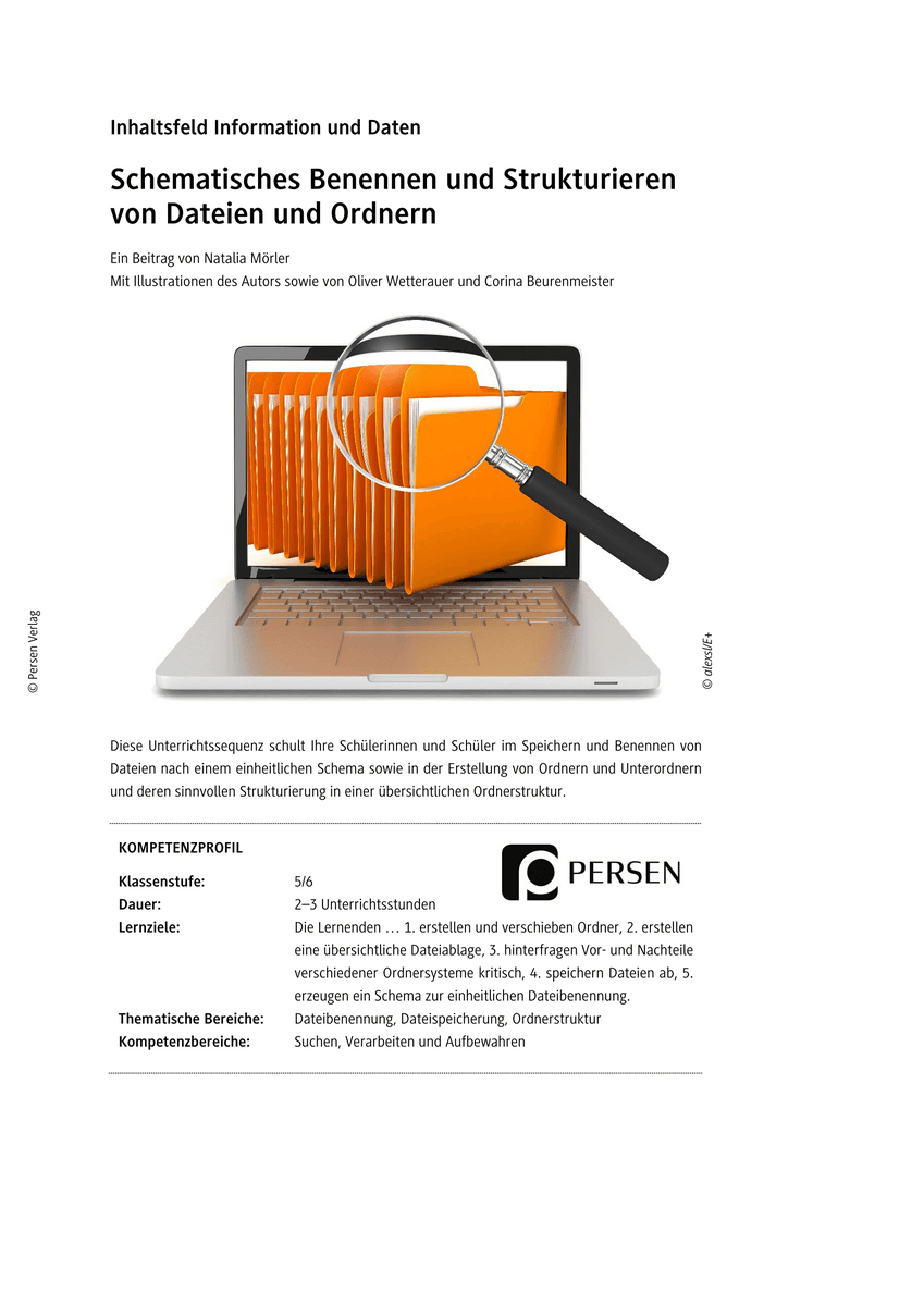 Schematisches Benennen und Strukturieren von Dateien und Ordnern