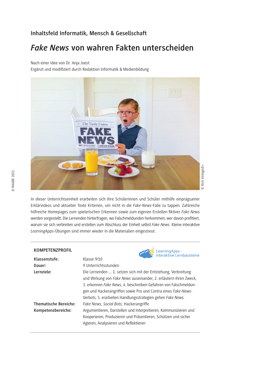 Fake News von wahren Fakten unterscheiden